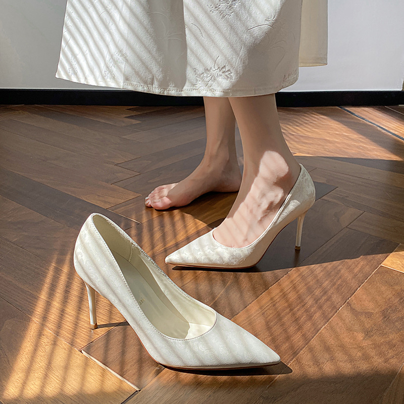 Pointed toe stilettos all-match shoes 80 01