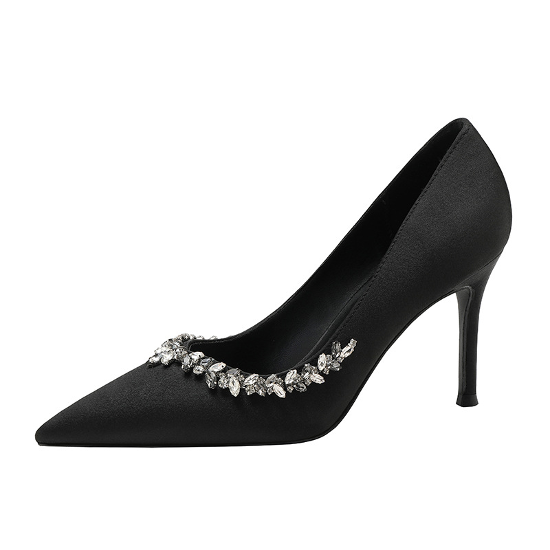 Stiletto pointed toe rhinestone elegant shoes 61